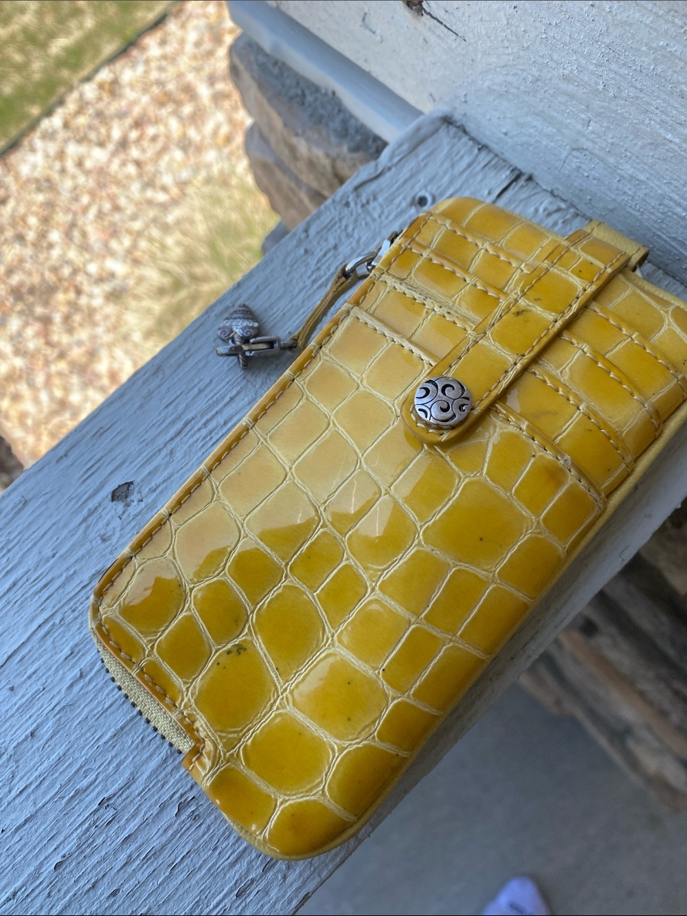 Brighton Yellow Wallet with Silver Charm